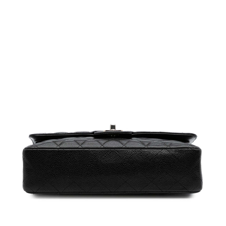 Medium Classic Caviar Double Flap Black - Gaby Paris