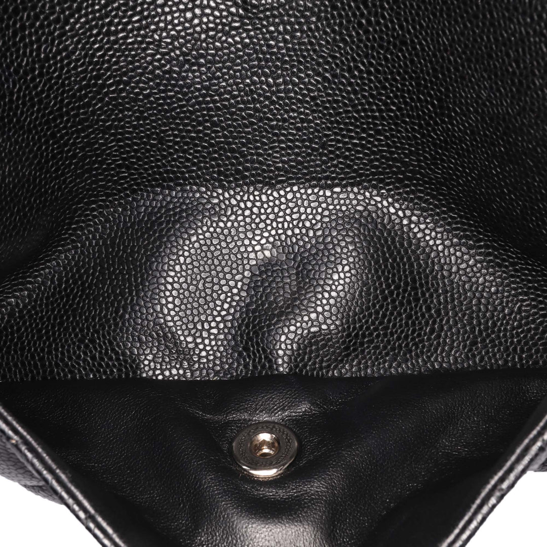 Medium Classic Caviar Double Flap Black - Gaby Paris