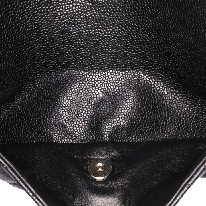 Medium Classic Caviar Double Flap Black - Gaby Paris