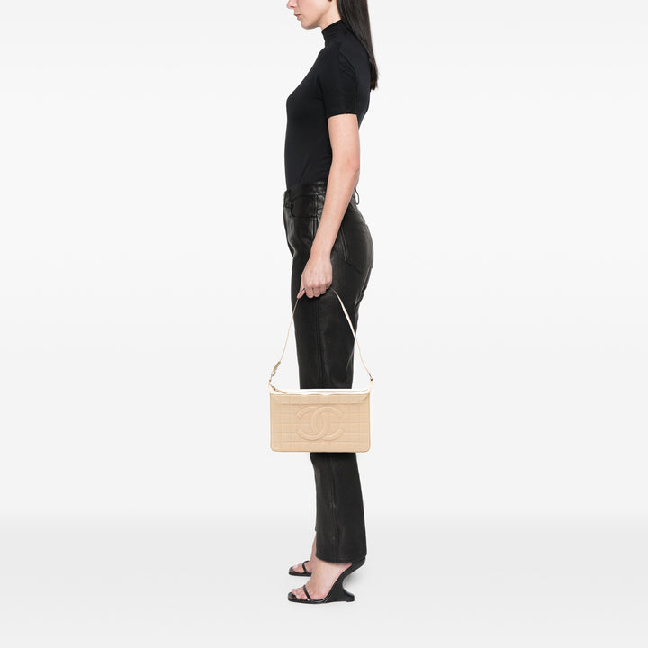 Chanel Chocolate Bar Sac Moyen Cuir d'agneau