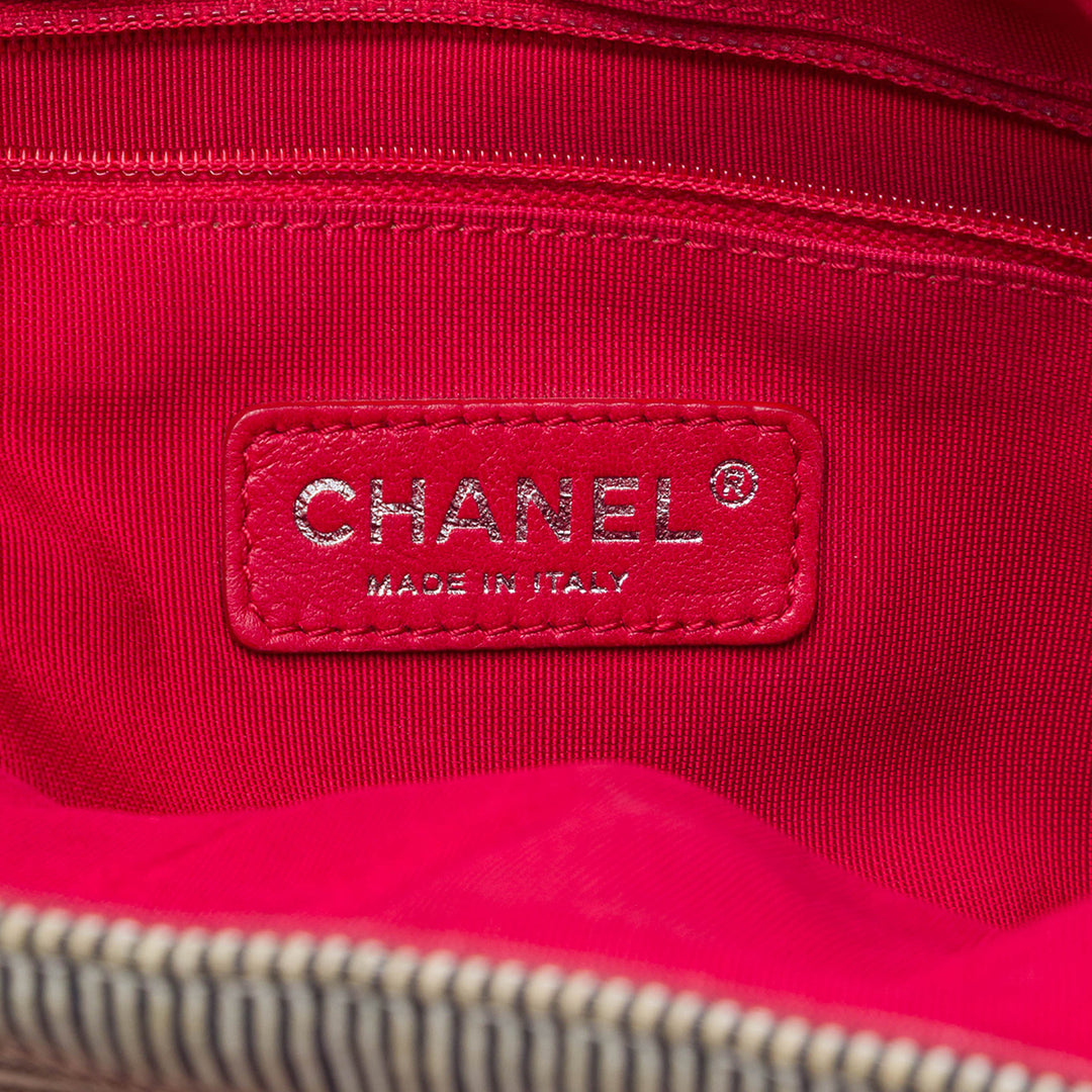 Chanel CC Matelassé Jean Grosgrain Drawstring Cabas