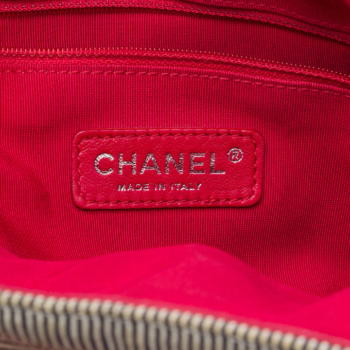 Chanel CC Matelassé Jean Grosgrain Drawstring Cabas