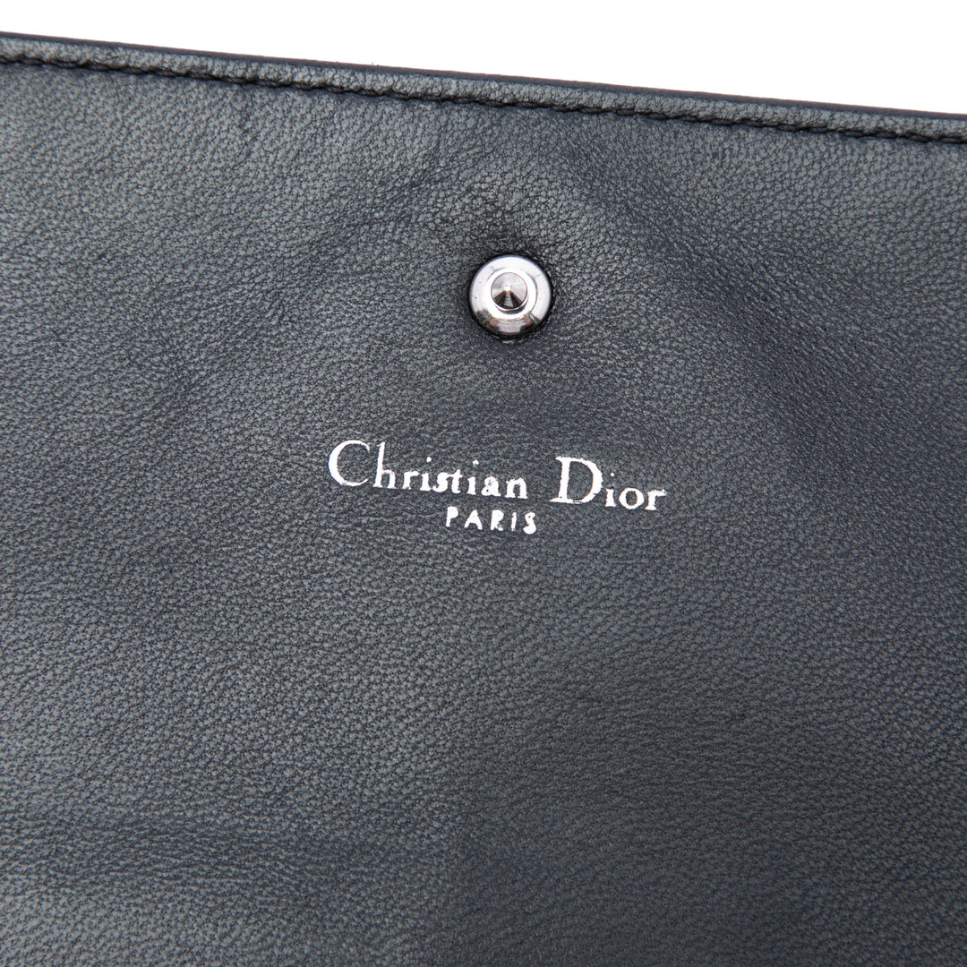 Dior grainé Diorama Croisiere Wallet on Chain Cuir de veau grainé Noir – vue 5 – GABY PARIS