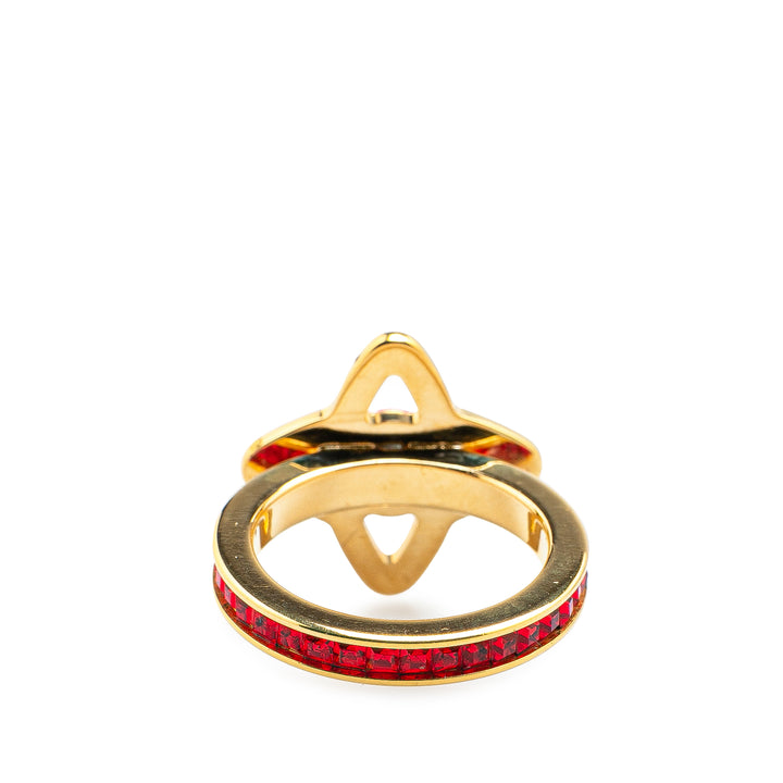 Louis Vuitton Gold Plated Rhinestone Berg Eye Candy Ring Gold - GABY PARIS