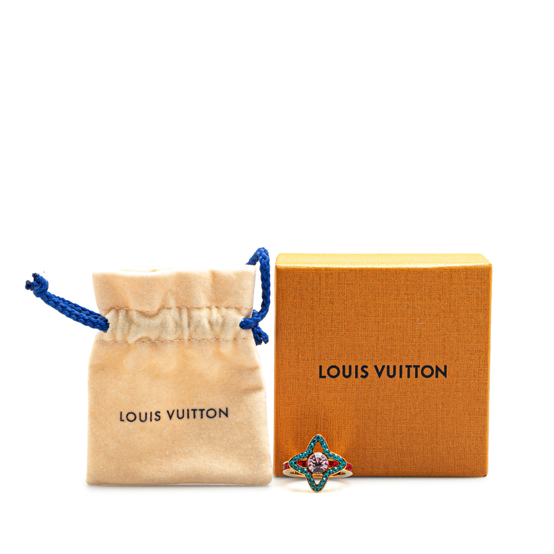 Louis Vuitton Gold Plated Rhinestone Berg Eye Candy Ring Gold - GABY PARIS