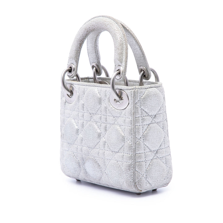 Dior Micro Metallic Cuir de veau Cannage Lady Dior