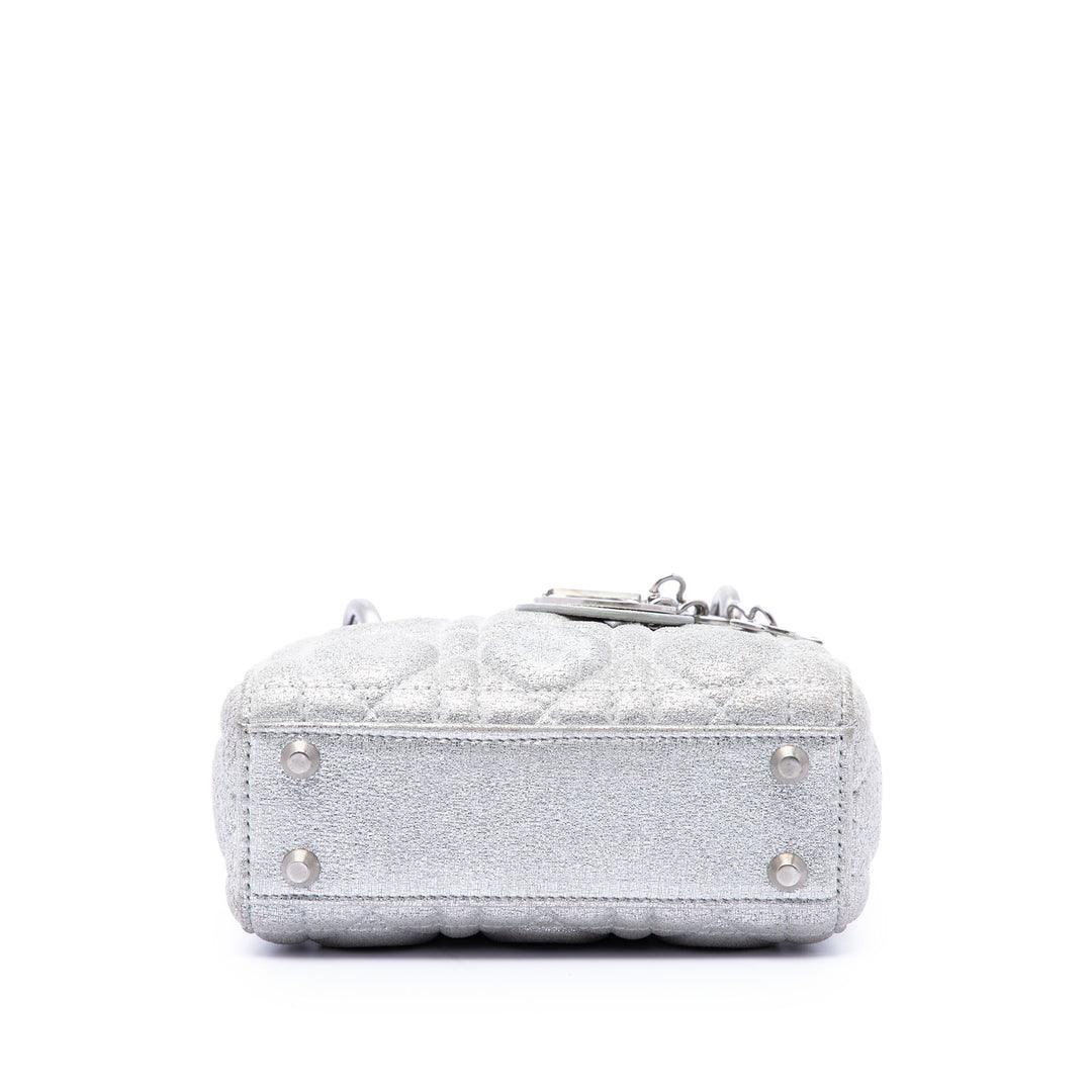 Dior Micro Metallic Cuir de veau Cannage Lady Dior