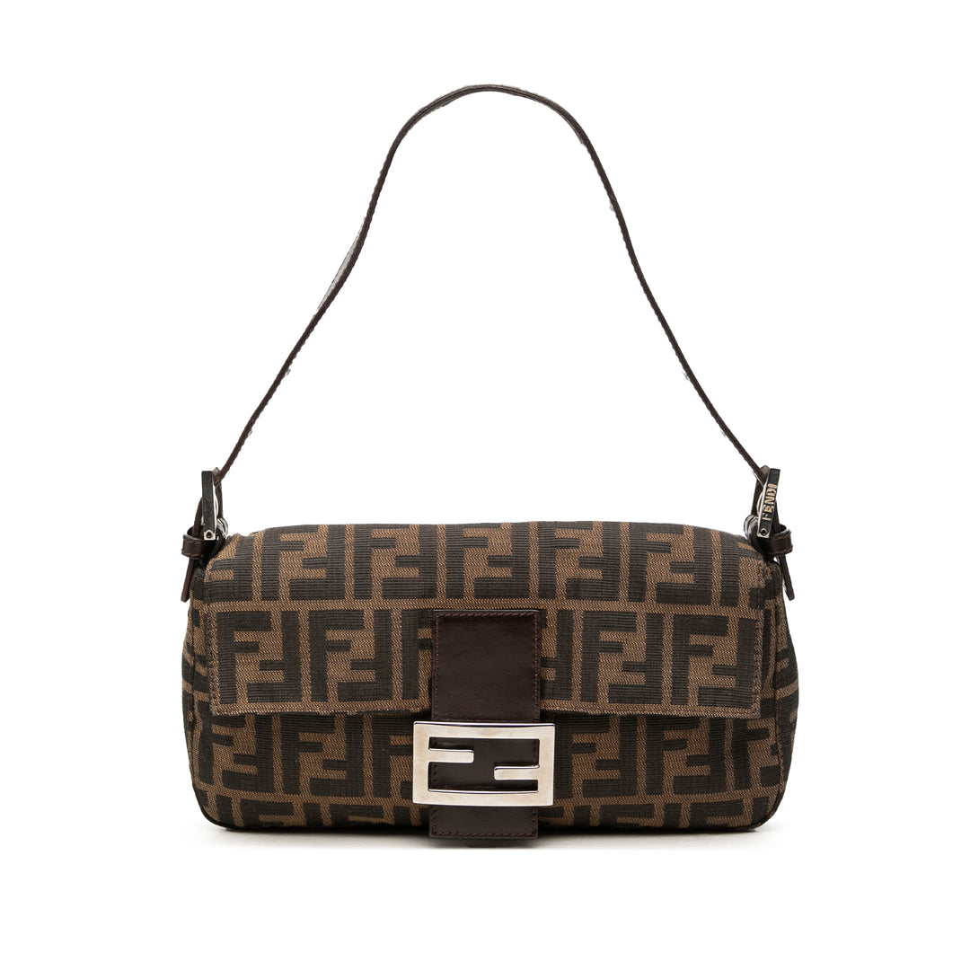 Fendi Sac porté épaule Zucca Baguette Marron – vue principale – GABY PARIS