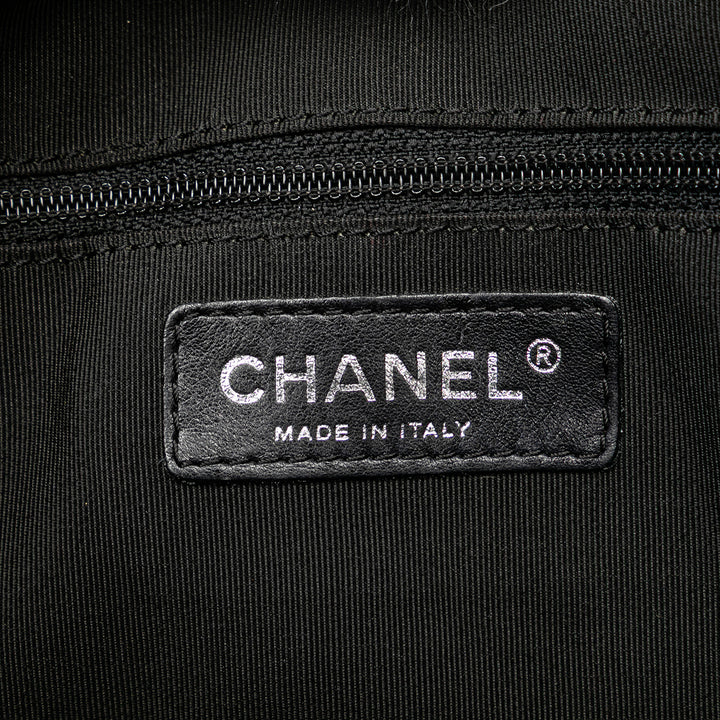 CC Chevron Quilted Lambskin Boston Black - Gaby Paris