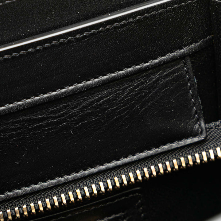 Celine Micro Bicolor Nubuck and Drummed Cuir de veau Luggage Cabas Blanc