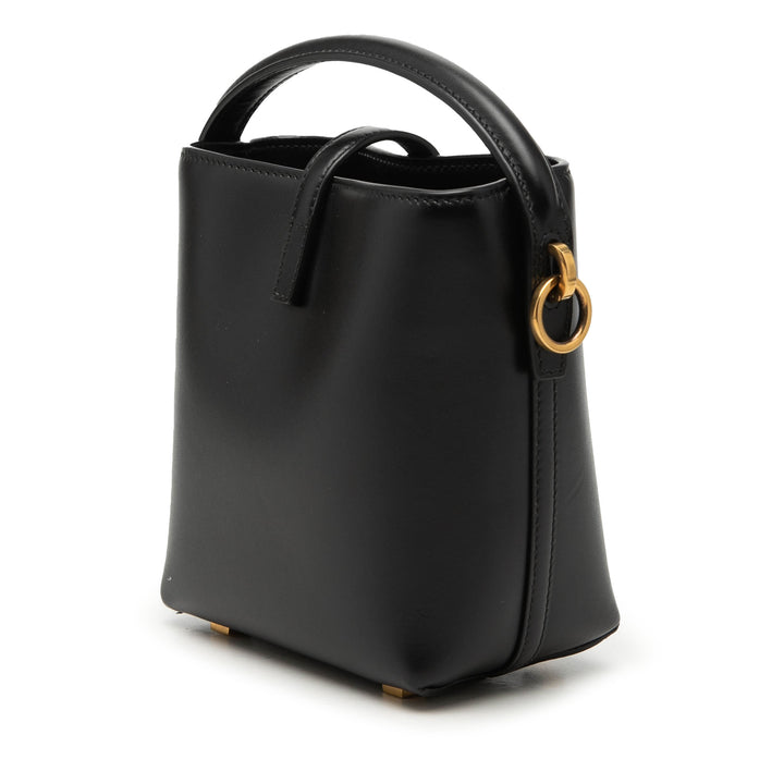Saint Laurent Mini brillant Cuir de veau Le 37 Bucket Sac