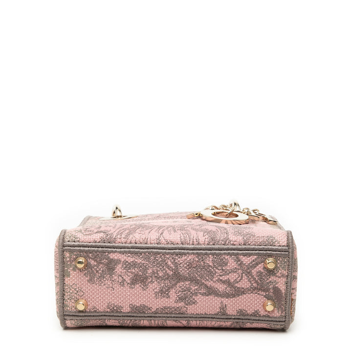 Dior Mini brodé Toile Toile De Jouy Lady D Lite