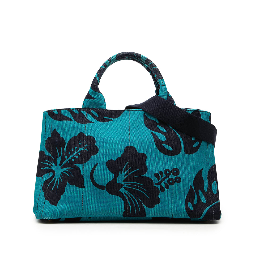 Prada Toile Canapa Hawaii Cabas