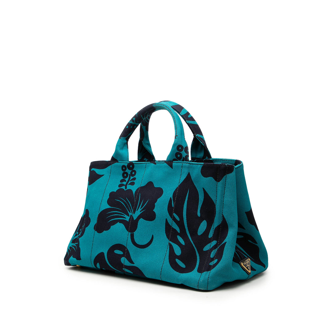 Prada Toile Canapa Hawaii Cabas