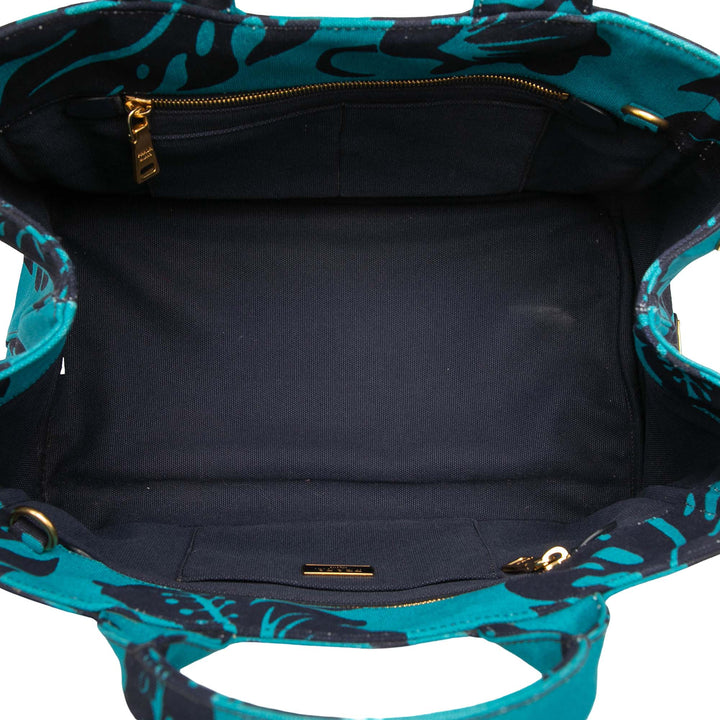 Prada Toile Canapa Hawaii Cabas