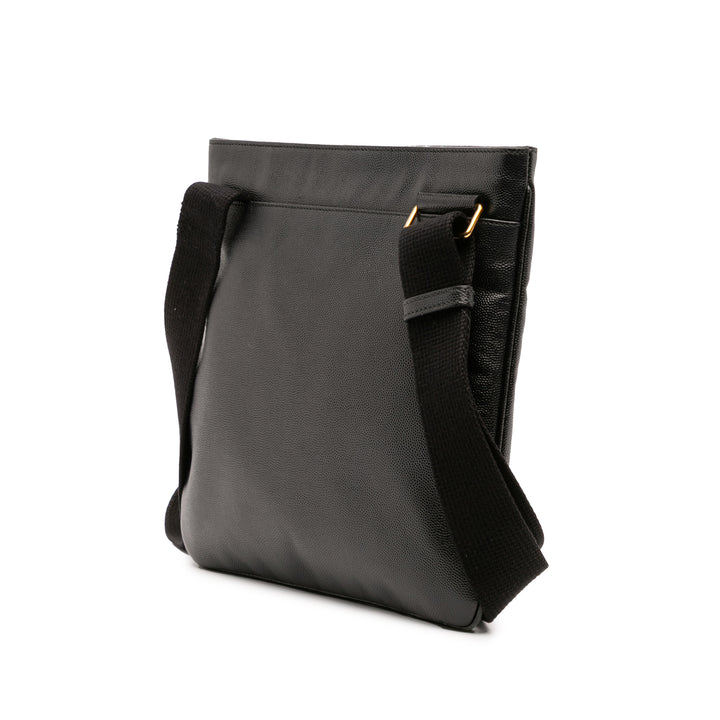 Saint Laurent Grain De Poudre Flat Sac porté croisé Noir