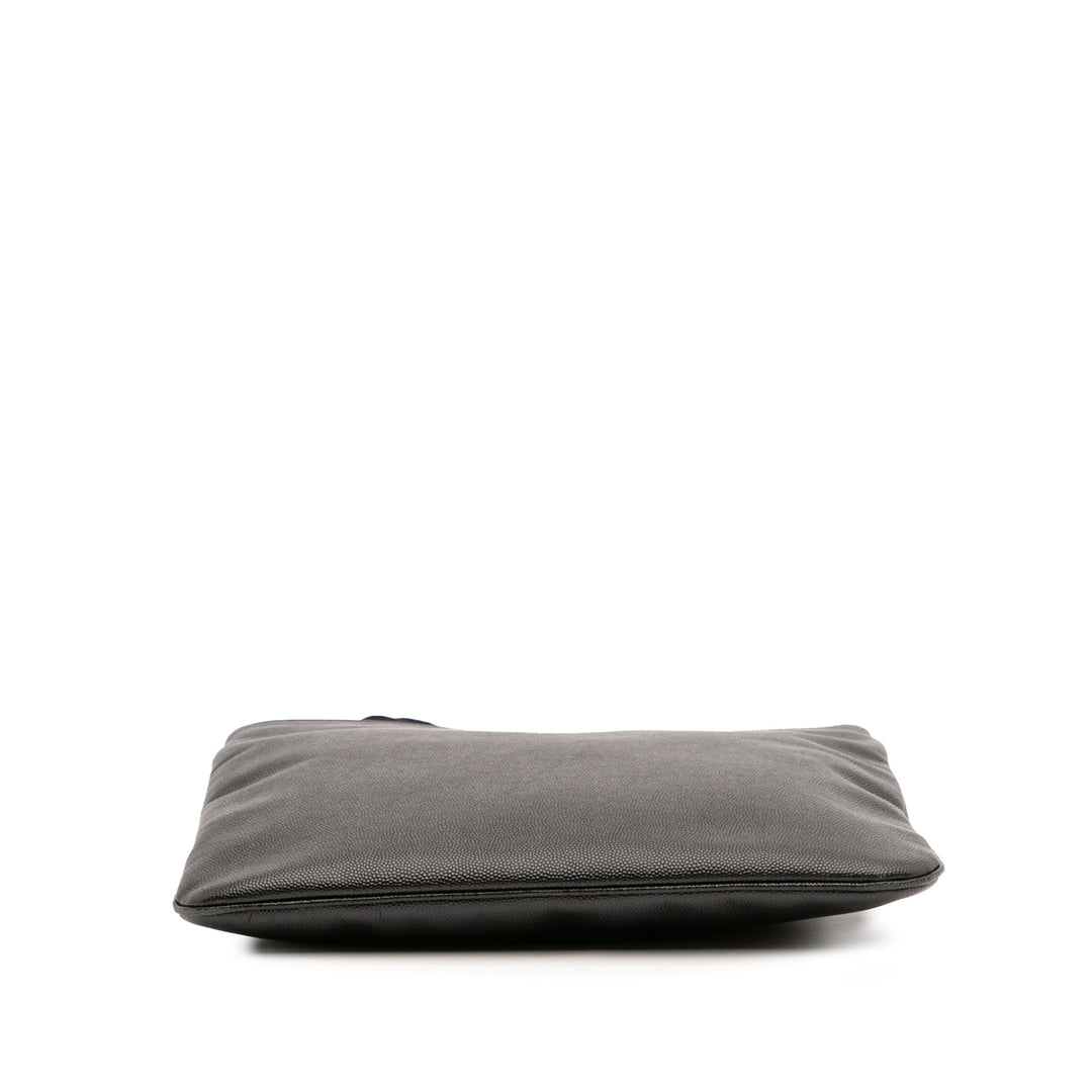 Saint Laurent Grain De Poudre Flat Sac porté croisé Noir