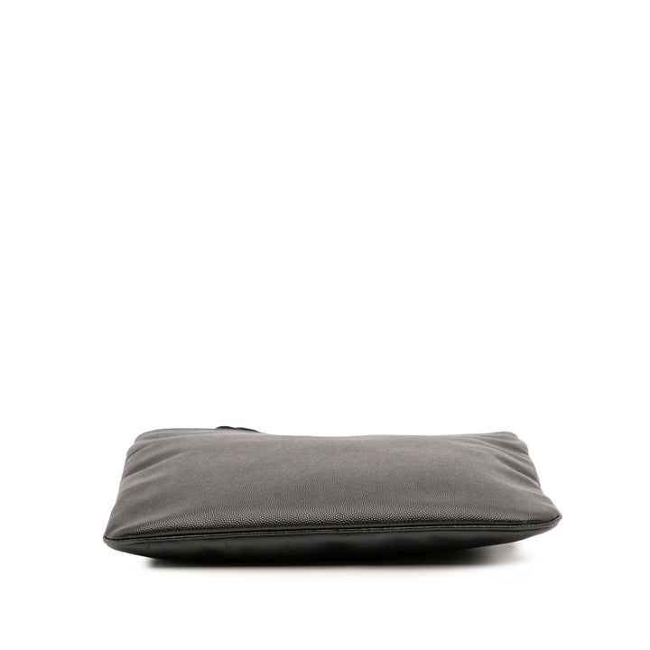 Saint Laurent Grain De Poudre Flat Sac porté croisé Noir