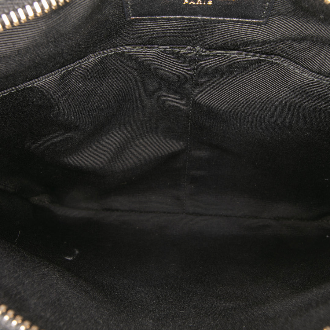 Saint Laurent Grain De Poudre Flat Sac porté croisé Noir