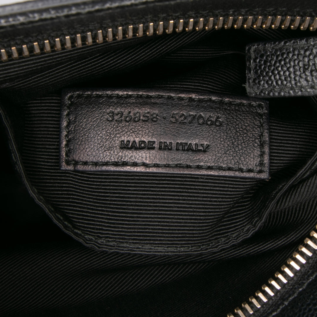 Saint Laurent Grain De Poudre Flat Sac porté croisé Noir