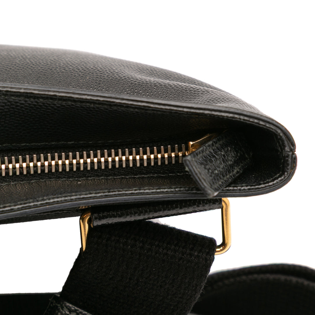 Saint Laurent Grain De Poudre Flat Sac porté croisé Noir
