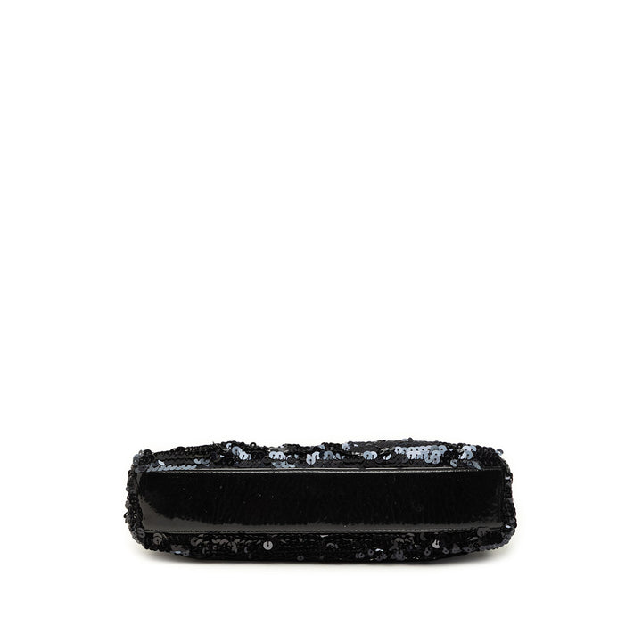 à finitions Sequinsed Reissue 2.55 Rabat simple 226 Noir