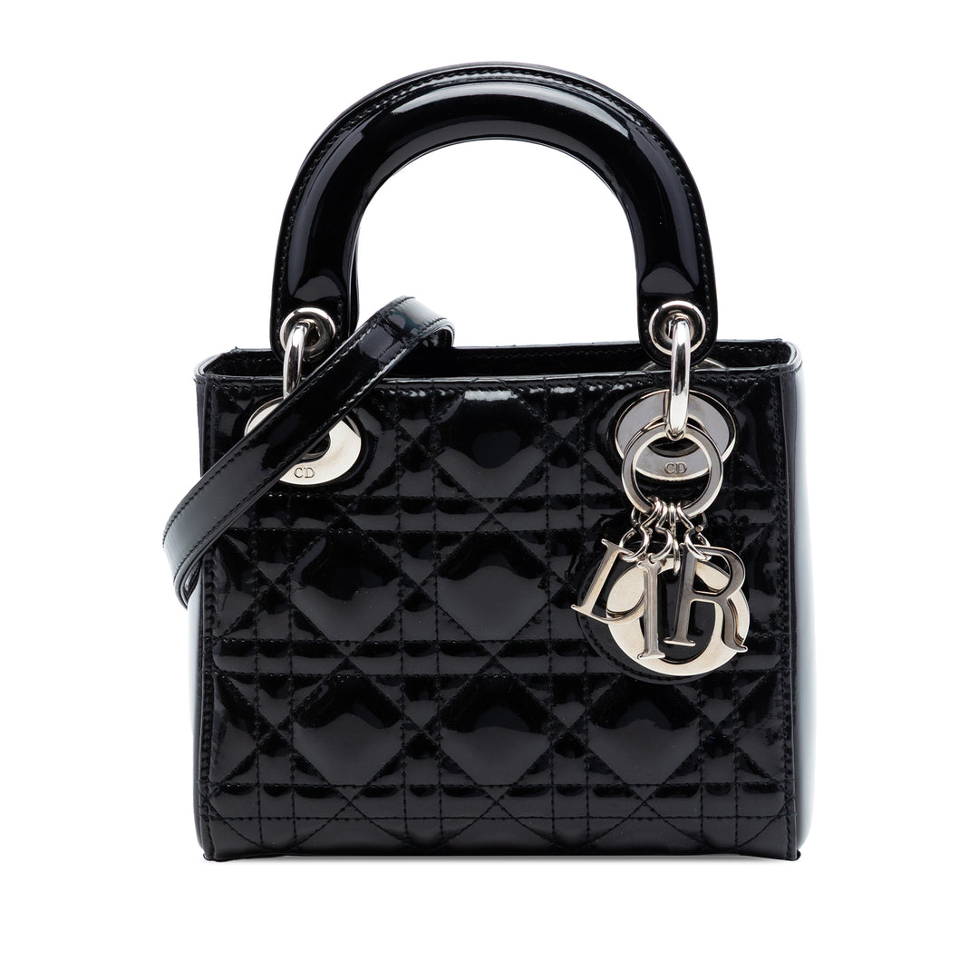 Dior Mini Cuir verni Cannage Lady Dior