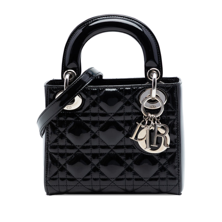Dior Mini Cuir verni Cannage Lady Dior