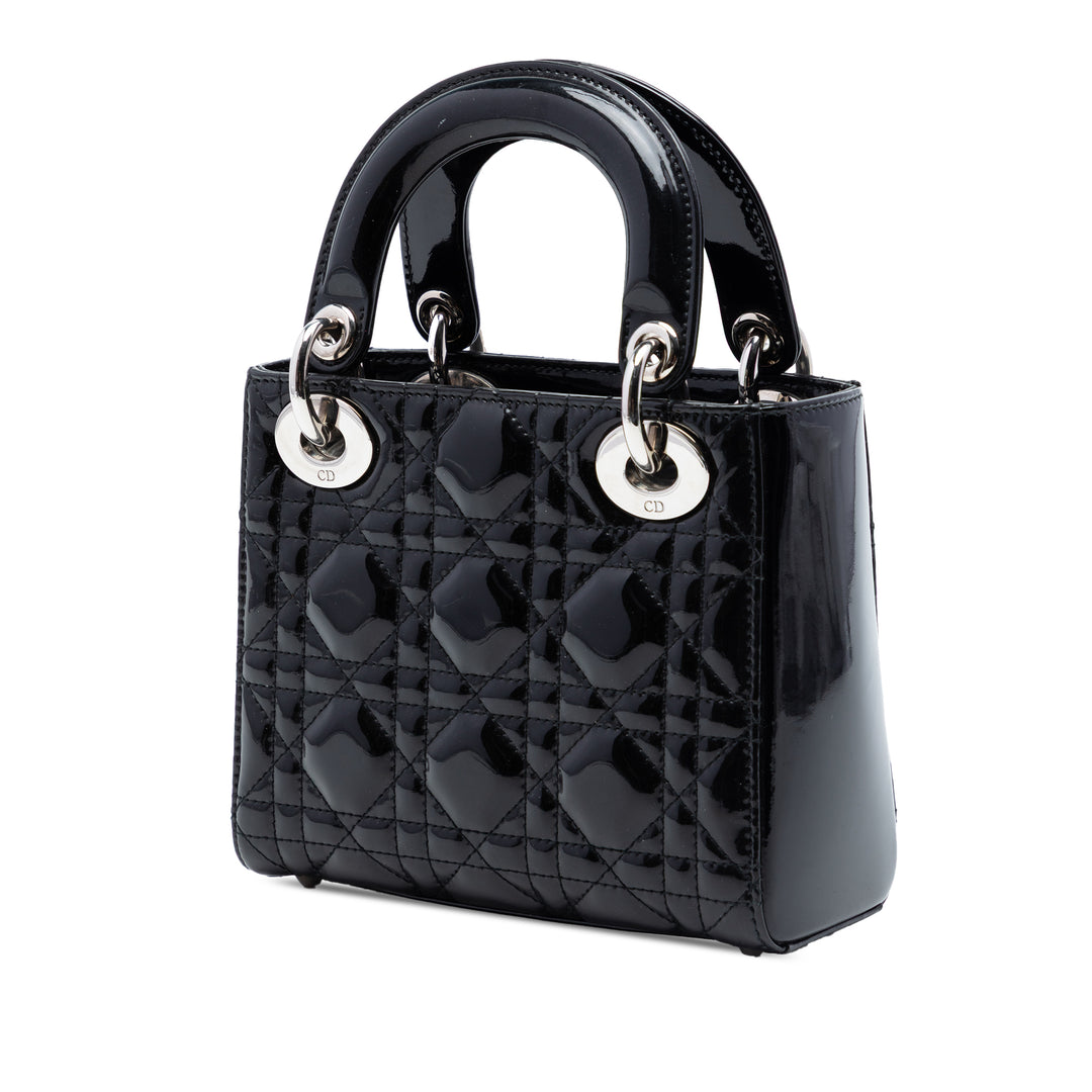 Dior Mini Cuir verni Cannage Lady Dior