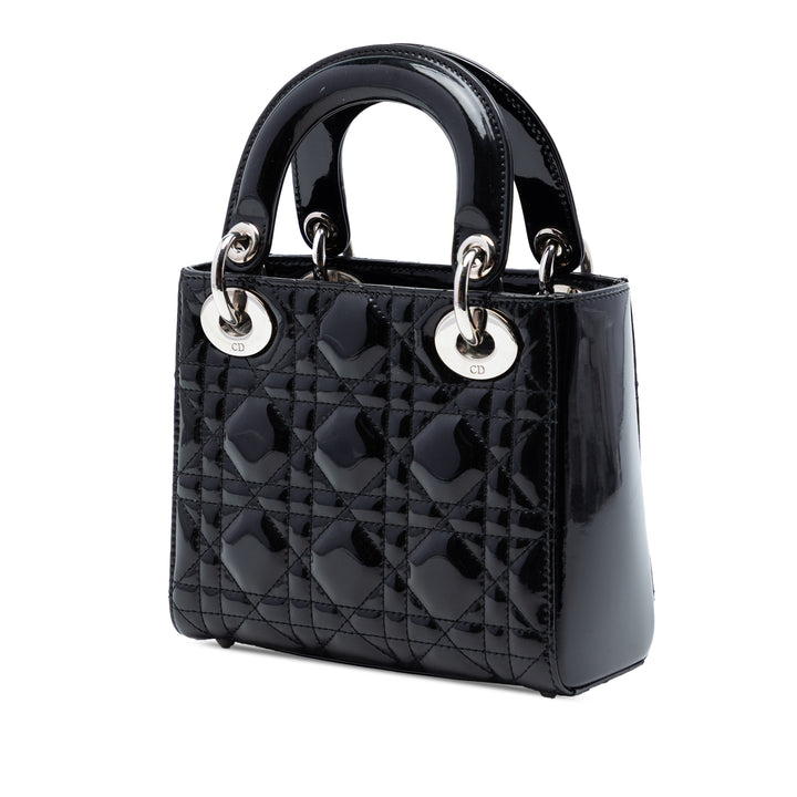 Dior Mini Cuir verni Cannage Lady Dior