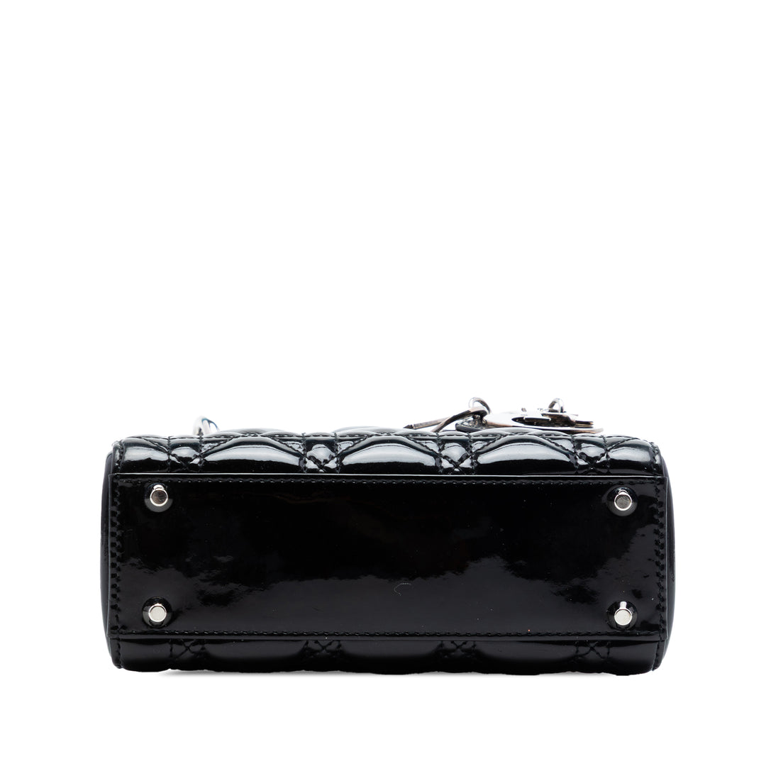 Dior Mini Cuir verni Cannage Lady Dior