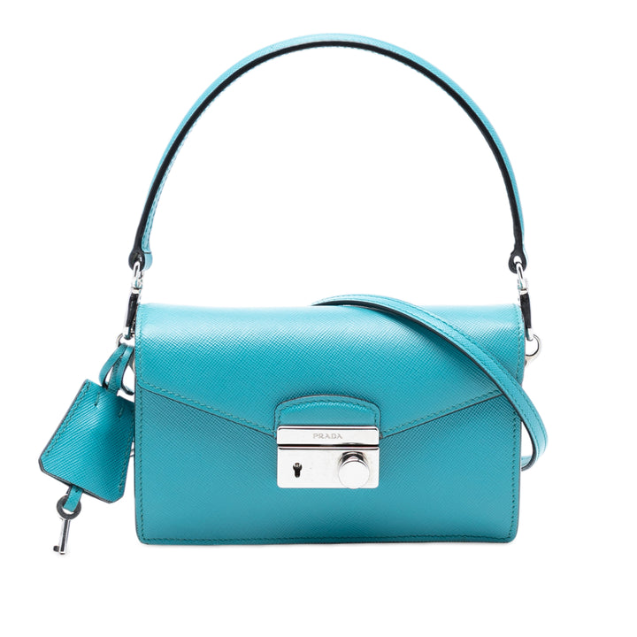 Prada Lux Sound Lock Sac Cuir Saffiano