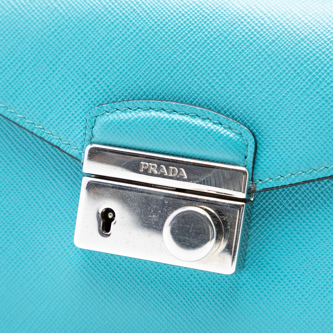 Prada Lux Sound Lock Sac Cuir Saffiano