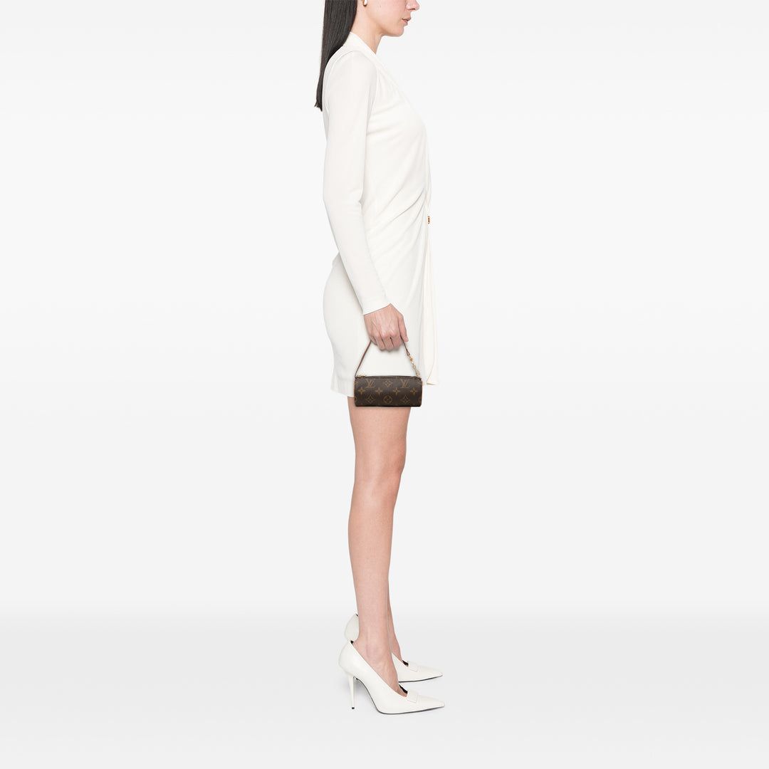 Papillon Pochette Monogramm Braun