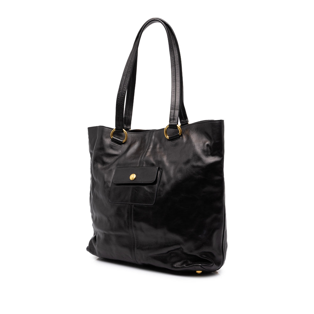 Prada Souple Veau Cabas Noir – vue 2 – GABY PARIS
