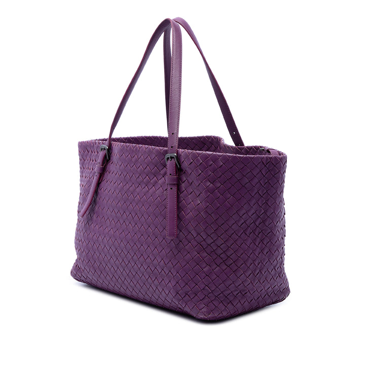 Bottega Veneta Intrecciato Cesta Cabas Moyen Cuir nappa