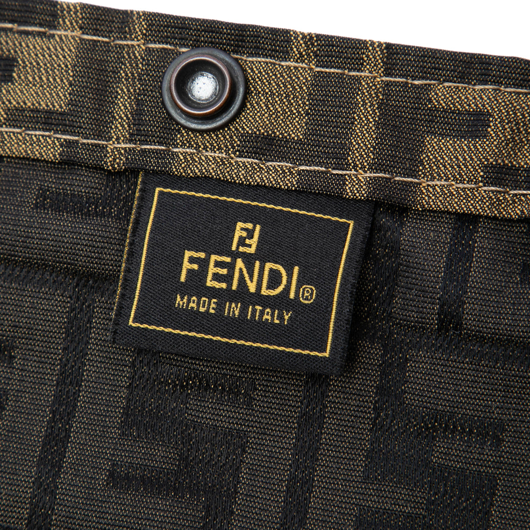 Fendi Zucca Toile Foldable Jolly Trailer Rolling Cart
