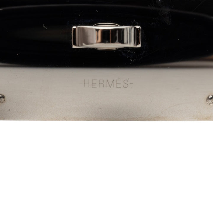 Hermès Bracelet Palladium Kelly Extreme Dog Epsom plaqué palladium Orange – vue 4 – GABY PARIS