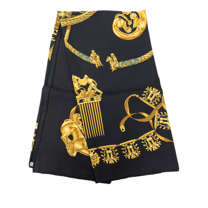 Hermès Les Cavaliers d Or Foulard 90 Soie