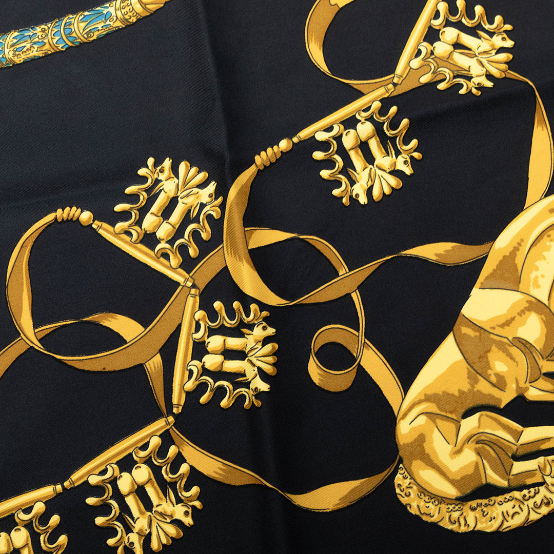 Hermès Les Cavaliers d Or Foulard 90 Soie