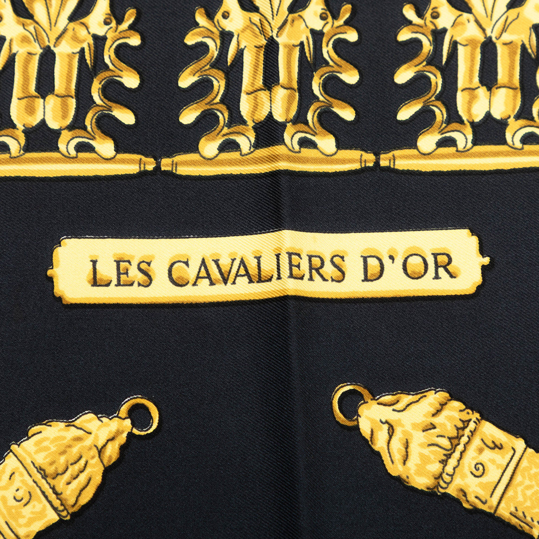 Hermès Les Cavaliers d Or Foulard 90 Soie
