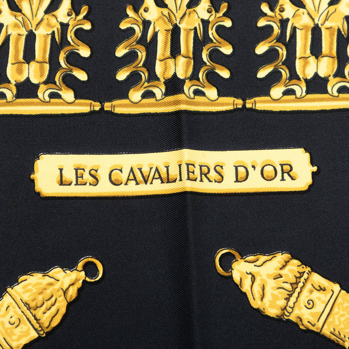 Hermès Les Cavaliers d Or Foulard 90 Soie