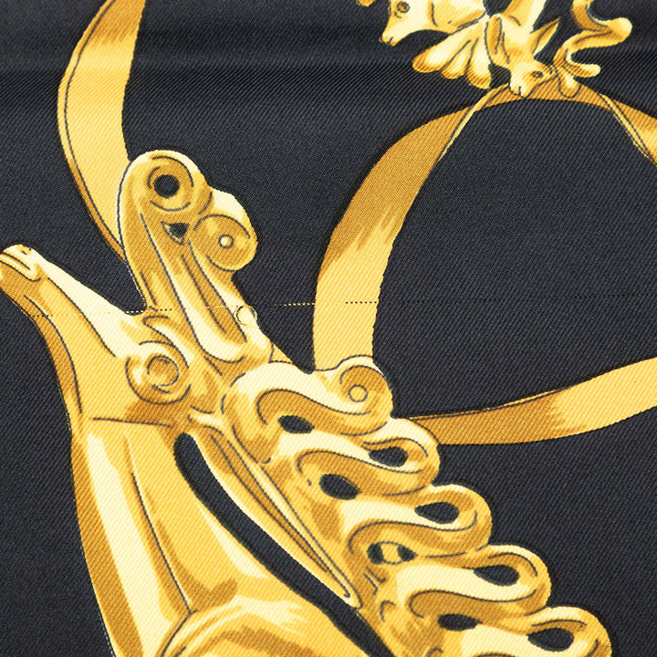 Hermès Les Cavaliers d Or Foulard 90 Soie