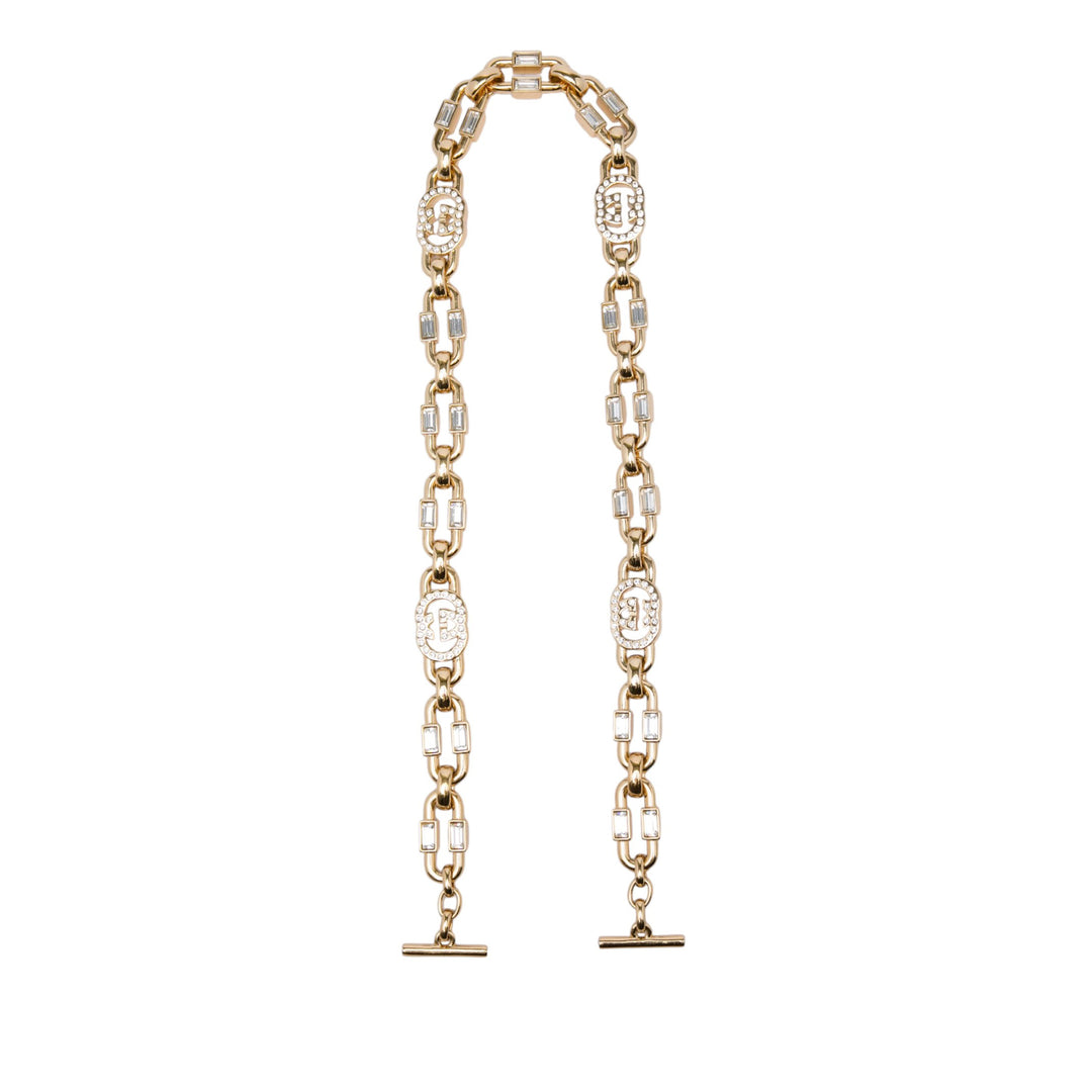 Gucci plaqué et Strass Chain Strap