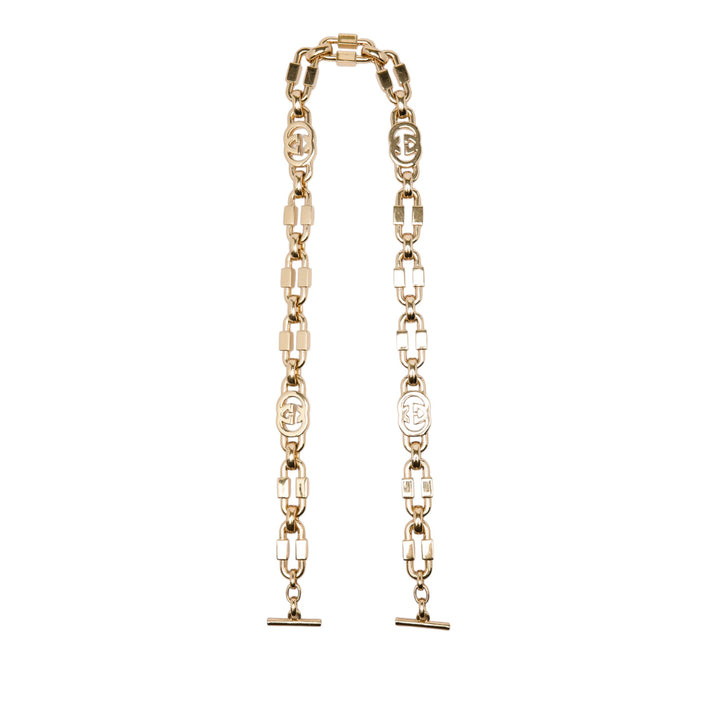 Gucci plaqué et Strass Chain Strap