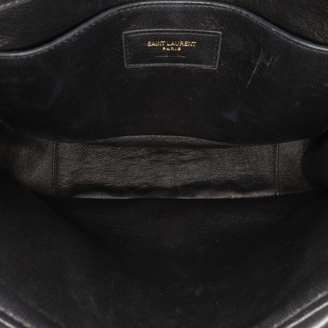 Saint Laurent Medium Chevron Cuir d’agneau Monogram Sulpice Bag