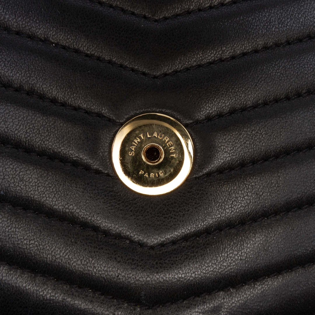 Saint Laurent Medium Chevron Cuir d’agneau Monogram Sulpice Bag