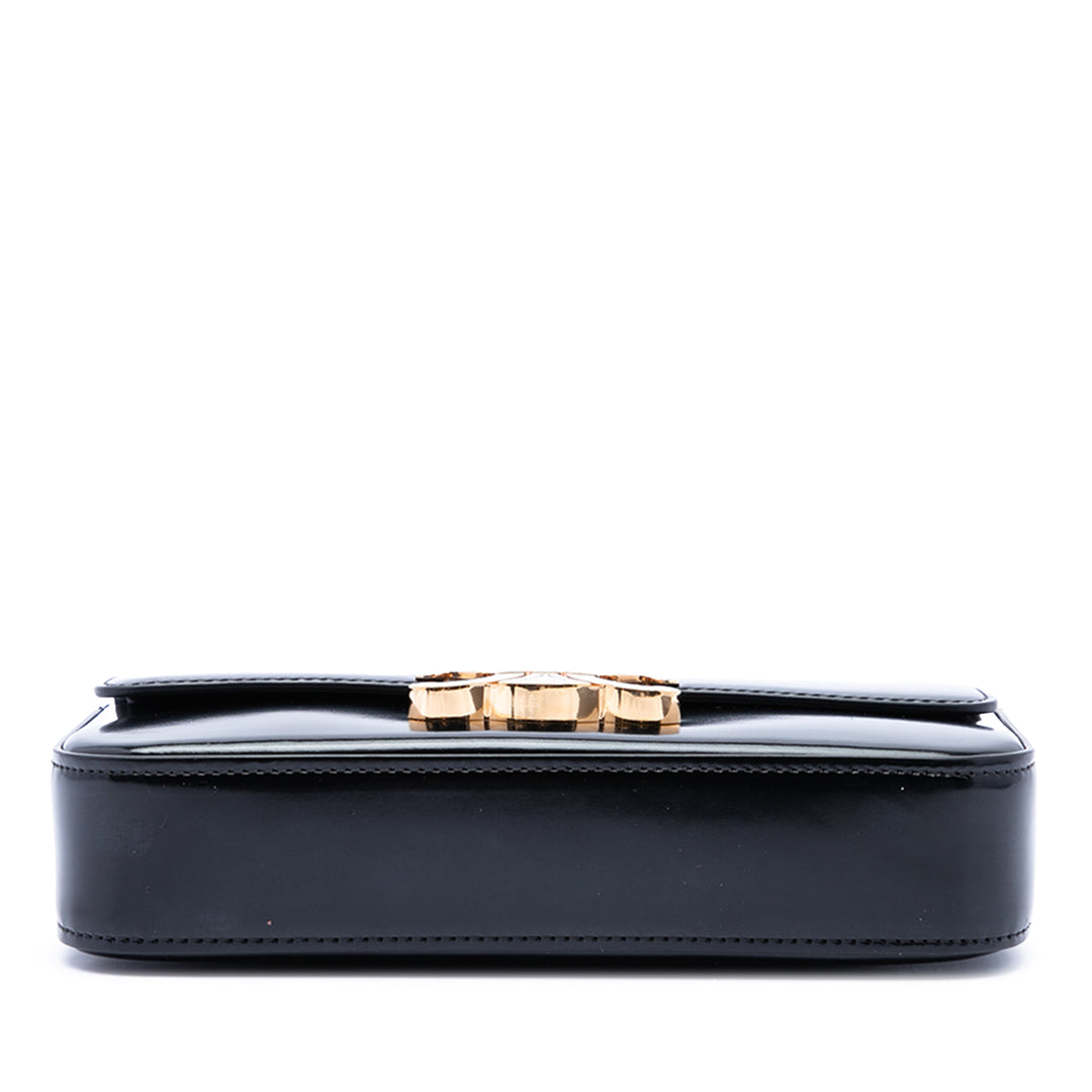 Celine brillant Triomphe Claude Sac Cuir de veau Noir – vue 3 – GABY PARIS
