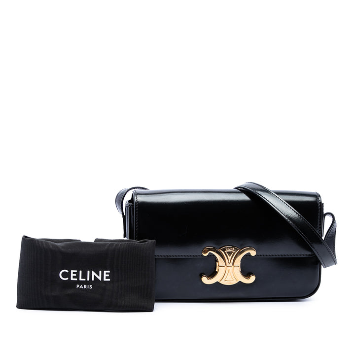 Celine brillant Triomphe Claude Sac Cuir de veau Noir – vue 7 – GABY PARIS