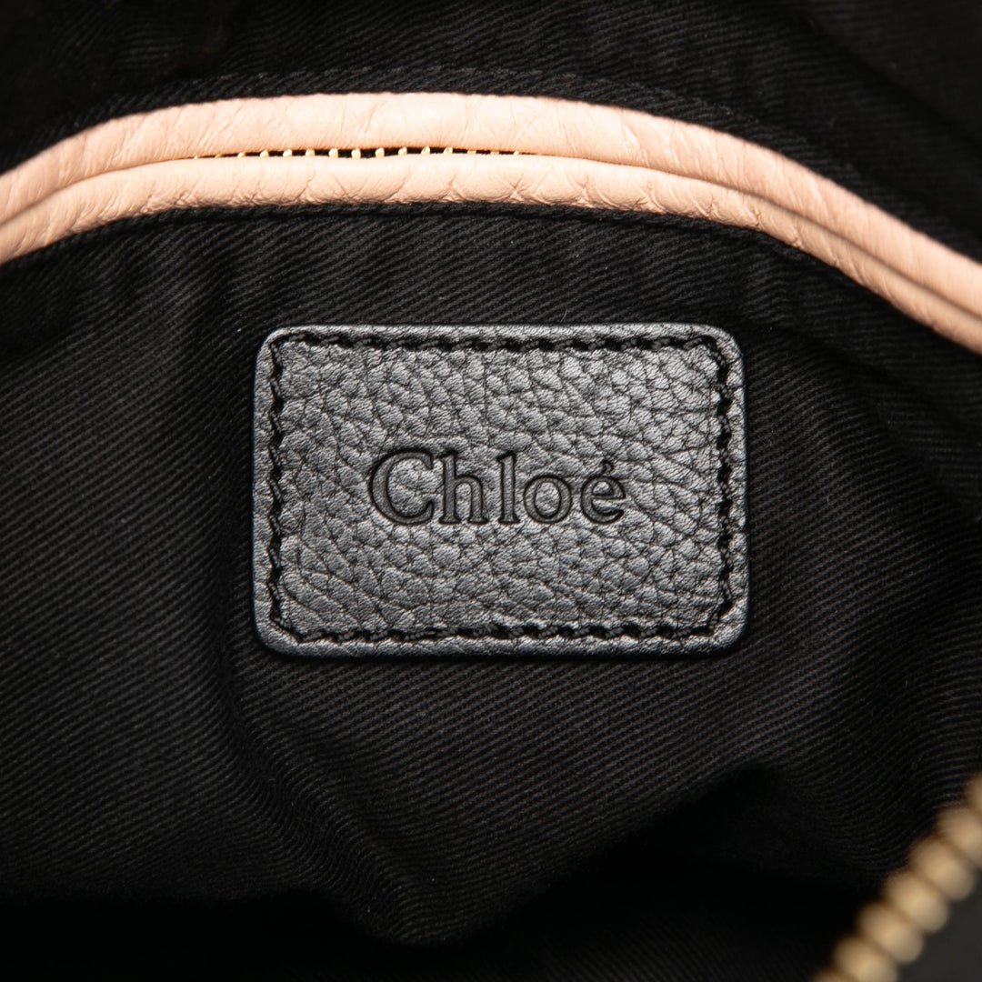 Chloé Pebbled Paraty Sac Moyen Cuir